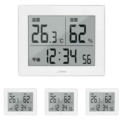 �h���e�b�N(dretec) ���ʉ����x�v �n�L�~�G �f�W�^�� ���x�v ���x�v ��^ �C���t���G���U �M���� �΍� �X�^���h �Ǌ|�� �z���C�g (× 4)