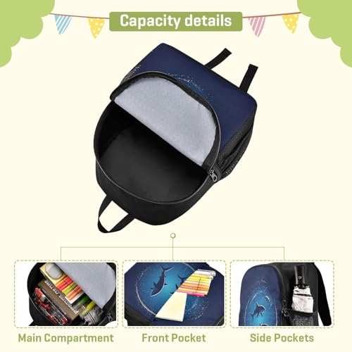 RunningBear Shark Sea Marine Deepblue Kids Backpack for Boys Girls Lightweight Nursery Travel Bag for School Travel4