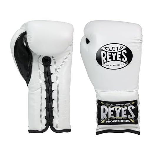 CLETO REYES Traditional Training Gloves with Laces Unisex (16oz, White)