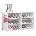 ZoSiP Regał na buty przenośny regał na buty organizer do przechowywania z drzwiczkami na buty akcesoria (kolor: biały, rozmiar: 84 x 32 x 49 cm)
