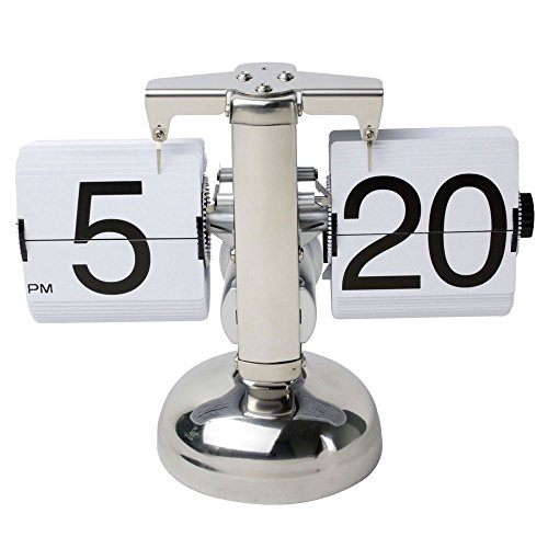 Product Image of the niceEshop(TM) Retro Flip Down Clock Internal Gear Operated,White