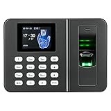 coldwind Biometrische Zeituhr,Fingerabdruck-besuchermaschine Punch-Karte Mobile APP Zeichen-in Maschine Wireless Smart Network Cloud Anwesenheitsmaschine-Schwarz