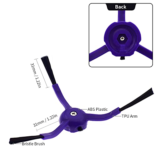 neutop Replacement Side Brushes Compatible with eufy RoboVac X8, X8 Hybrid, Robot Vacuum and Mop Cleaners Spare Parts Accessories, 9-Pack.