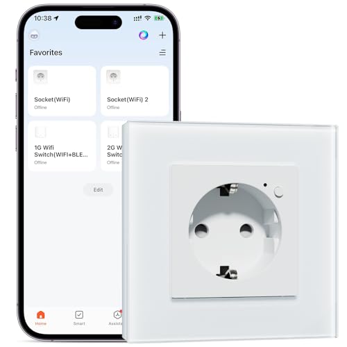 BSEEDLIFE - Presa Wi-Fi Schuko Smart, presa in vetro, 1 via 86 *...