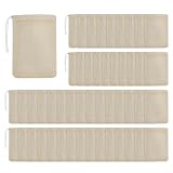 50 Teefilterbeutel aus Baumwolle, biologisch abbaubar und wiederverwendbar, für Teebrauen, Kräuter, Bastelverpackungen