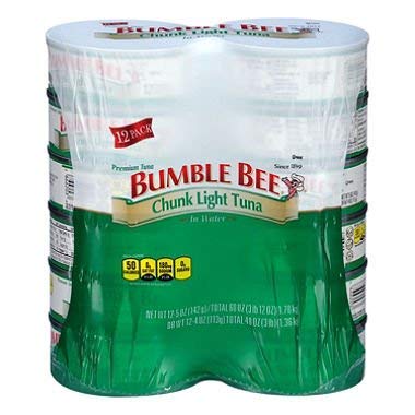 Bumble Bee Chunk Light Tuna in Water (5 oz. ea., 12 cans) x6 AS