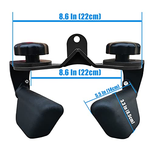 Image of Adjustable Lat Pull down Bar, Cable Machine Attachments for Gym, Home Gym Fitness T-bar Row Pulldown Attachments, Lat Pull Down Machine Wide Grip Neutral Grip Handle