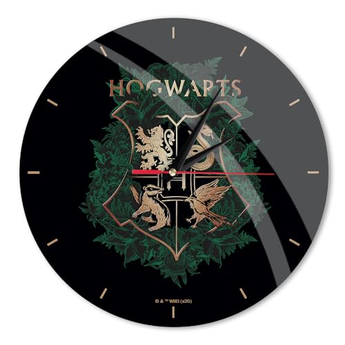 ERT GROUP Reloj de Pared Brillante Original y con Licencia Oficial de Harry Potter, Motivo Harry Potter 019, silencioso, diseño Exclusivo, manecillas de Metal pintadas, 30,5 cm (12')
