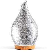 Porseme 280ml Essential Oil Diffuser, 3D Glass Aromatherapy Diffusor, Ultrasonic Cool Mist BPA Fr...