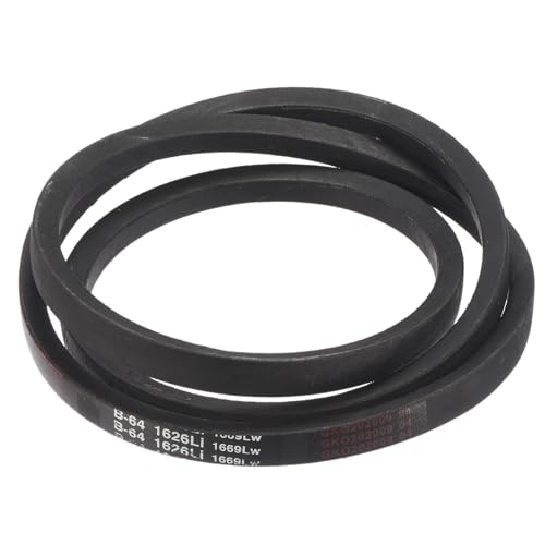 Image of uxcell 3 Pack B64 Classic Wrapped V-Belt, 67 inch Outside Circumference, Black Industrial Rubber V-Belt