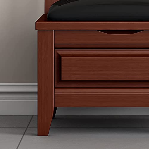 Banc à chaussures en bois avec coussin moelleux et meuble de rangement - 7