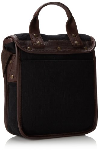 Will Leather Goods Men's Perry Small Crossbody, Black/Brown, One Size2