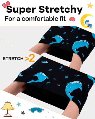 Image of DAUGHTER QUEEN Boys Pajamas 4 Pieces Long Set 100% Cotton Sleepwear Size 18 Months-12 Years