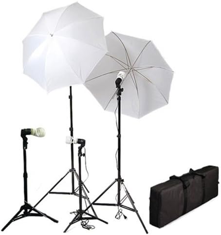 Cowboystudio 4 Piece Continuous Photography /Video Studio Digital Lighting Kit with Umbrellas and Background Lights
