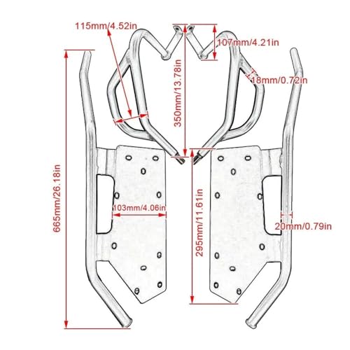 Barres de protection moteur pour C400GT en acier robuste