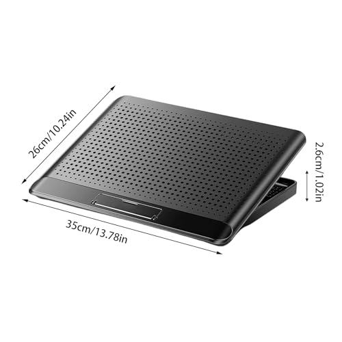 Refrigeración para portátil de aluminio con ventilador potente y base ajustable ergonómica 6