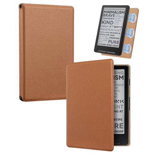 Image of CoBak Magnetic Case for XTEINK X4, Ultra-Lightweight Protective Cover for Xteink X4 E-Reader, Secure Magnetic Attachment(Brown)
