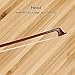 ADM 4/4 Full Size Student Cello Bow, Well Balanced Handmade Brazilwood Classic Cellos Bow Light Weight with Horsehair, Ebony Frog for Beginners