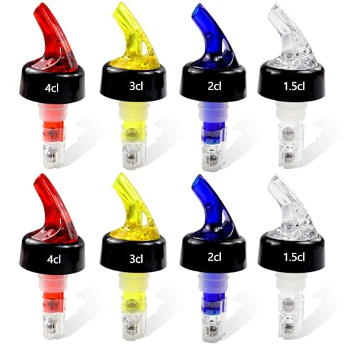 Set Di 3 Versatori Automatici Per Bottiglie - Dosaggio 30 Ml, Trasparenti, Per Vino E Cocktail