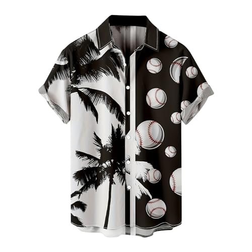 Camisas de manga larga con botones para hombre, camisa de flores de playa y pantalones cortos, trajes para hombre, camisas grandes y altas, Negro, 3XL