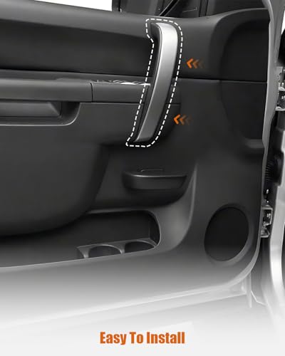Hulyxayfave 25932417 Inside Door Pull Handle Front Left Driver Side Fit for Chevrolet Chevy Silverado GMC Sierra 2010-2014, Ebony Armrest Inside Grab Handle