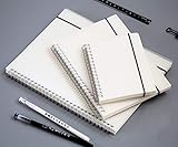 Shulaner A4 Grid Wirebound Spiral Notebook Notepad, 80 Sheet Gridded Paper Frosted PP Cover Squared Journal Notebook with Rubber Rope, Pack of 2 (A4-Grid) - Image 8