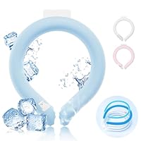 【2024強化版 3層構造 & -18℃瞬間冷感】 クールリング ネッククーラー COSMOS認証済み 首元ひんやり 18℃以下で自然凍結 長持ち ひんやりグッズ 冷却チューブ PCM 冷感グッズ 繰り返し使用可能 冷感 首もと冷却 勤 通学 スポーツ観戦 運動会 アウトドア 花火大会男女兼用 Phase change materials (ブルー M)