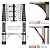 Telescoping Ladder 10.5 FT Stainless Steel Extension Ladder, Collapsible Telescopic Rv Ladders Extendable Telescope Folding Compact Adjustable Portable Ladders for Home Roof, 330lbs Max Capacity