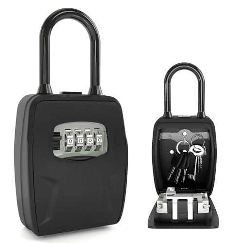 DIYGEEK Caja de Seguridad para Llaves, Impermeable Cajetin Llaves con Codigo, Caja de Cerradura Pared, para Home Office Garage School, Exterior