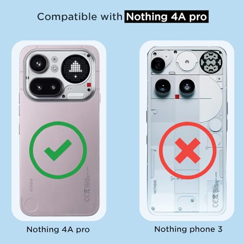 Image of Amazon Basics Back Cover for Nothing Phone 4a Pro 5G PC + TPU Clear Transparent Raised Edges Shockproof Protective Phone Bumper Case (Transparent)