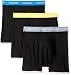 Calvin Klein Men's Underwear 3 Pack Cotton Classics Boxer Briefs, Black/Rbrandeis/Illumine/Flint Grey, Medium