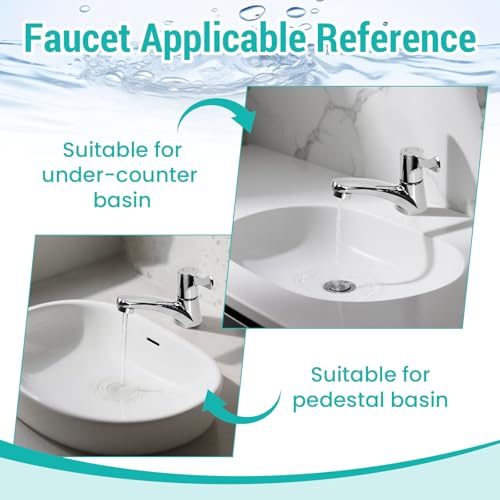 Huucozn Kaltwasserhahn Küche Kaltwasser Armaturen gäste wc Wasserhahn nur Kaltwasser mit 60cm Anschlussschlauch Filtermünder Einzelner Kaltwasserhahn Kaltwasserarmatur für die Küche Bad Gäste WC