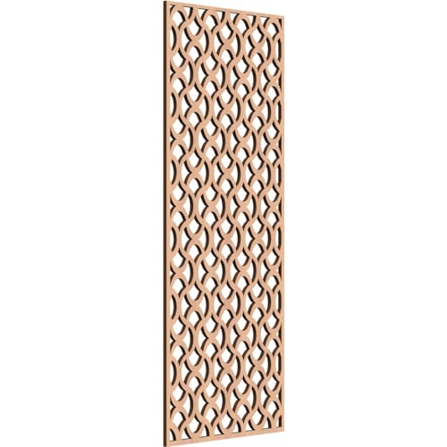 Image of Resort Decorative Pierced Fretwork Wood Wall Panels, 13 3 /8 inchW x 34 3 /8 inchH x 1 /4 inchT, Alder