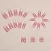 Hkanlre Bling Coffin Press on Nails Fake Nails Tips Full Cover Medium False Gradient Nails for Women and Girls 24PCS (Coffin pink)