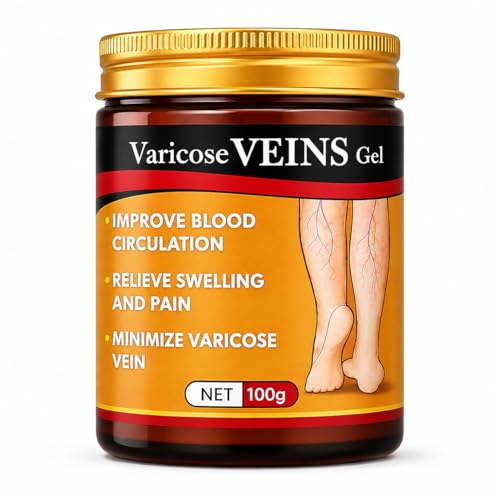 Varicose Veins Relief Gel 100g | Natural Herbal Formula | Helps Improve Blood Circulation, Reduce Swelling & Relieve Leg Pain | For Varicose Veins, Legs, Ankles & Feet (Pack Of 1)