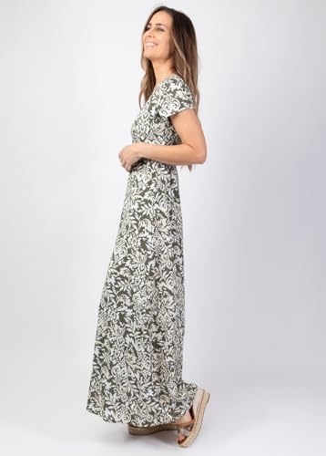 Robe longue manches courtes Marbella bicolore légère et fluide