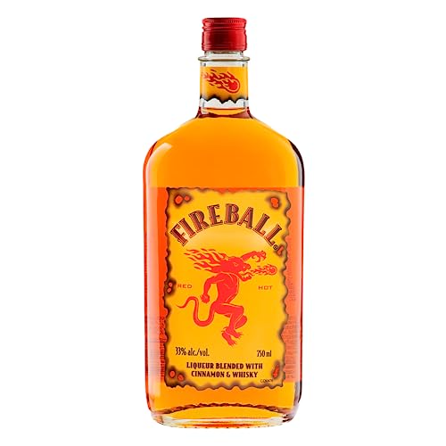 Kit Licor de Whisky Fireball 750ml + 2 Copos Shot