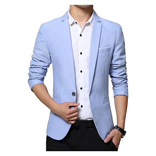 Blazer décontracté pour hommes en coton premium, coupe ajustée et finitions soignées