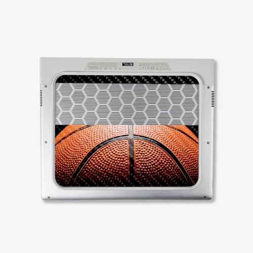 Image of MightySkins Carbon Fiber Skin Compatible with Alienware X14 R2 (2023) Full Wrap Kit - Basketball World | Protective, Durable Textured Carbon Fiber Finish | Easy to Apply | Made in The USA