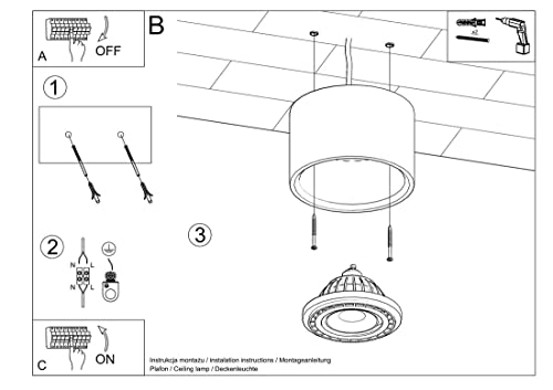 Plafonnier géométrique minimaliste SOLLUX en bois naturel pour ampoule LED - 7