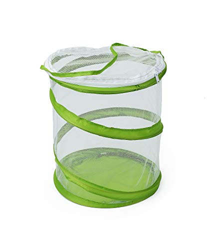 Restcloud Pop-Up Insect And Butterfly Habitat Cage Terrarium Clear Mesh Enclosure, See Through Easier 9" X 11" Tall #TOP2