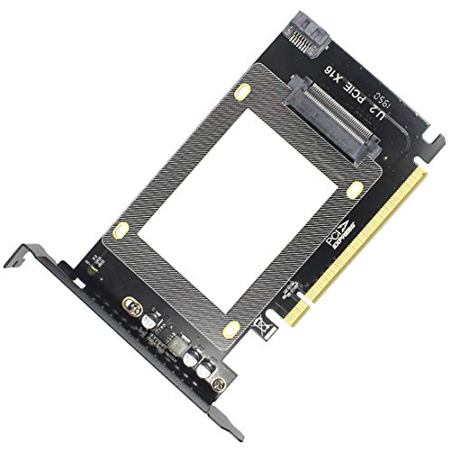 JEYI U.2 SSD to PCIe X16 3.0 Adapter SFF-8639 PCIe Adapter PCIe NVMe SSD Adapter with U.2 Port for 2.5