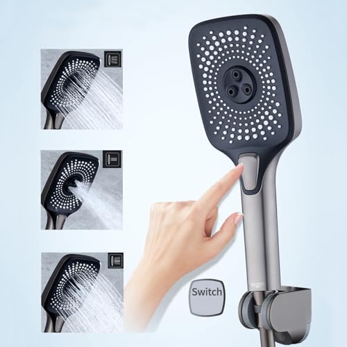 Mitigeur de bain rotatif 180° gris, ensemble robinet de douche mural moderne