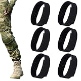 CABODYALS 1 Box 6 Stück Hosenbeinriemen Fahrradhosen Verstellbare Western Krawatten Schwarze Stiefelstulpen Militär Radsport Strumpfbänder Knöchelbandage Manschettenclips Nylonriemen Hosenträger Für O