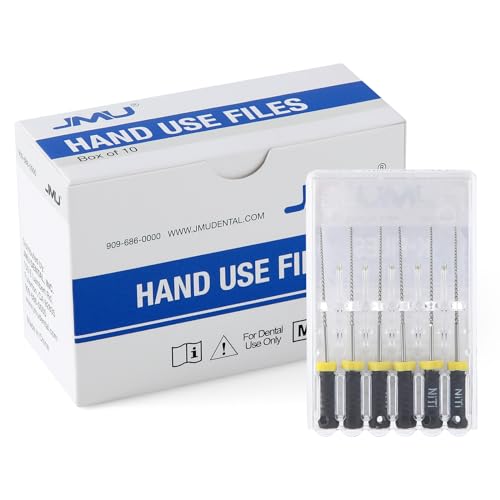 JMU 10 Pack Dental K Files #40/25mm, NITI Hand Use Files