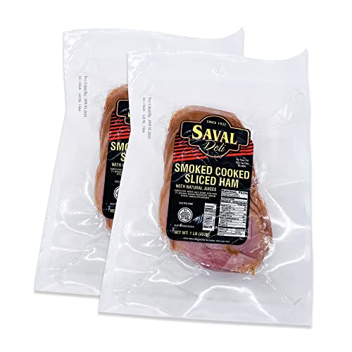 Saval Deli | Smoked Ham, Sliced | Gluten Free | 1 Pound, Pack Of 2 #TOP18