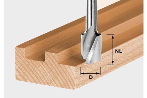 Festool 490951 - Fresa helicoidal HS para ranura, vástago 8 mm HS Spi S8 D20/25