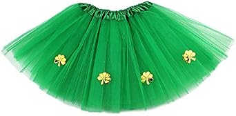 St. Patricks Day Tutu for Girls Green St. Pattys Day Tulle Skirt Little Girl Shamrock Saint Patricks Day Dress up Accessories