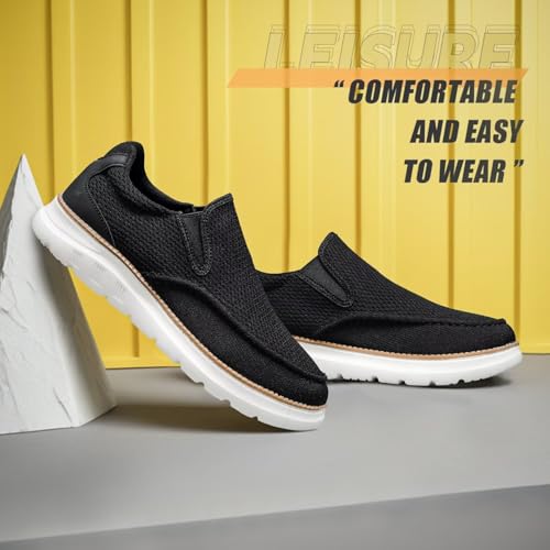 Image of Mens Boat Shoes Casual Loafers Slip On Walking Dress Sneakers Mesh Business Oxfords Work Lightweight Soft Sole