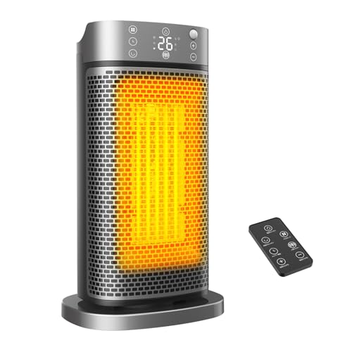 【2025冬新型瞬間速暖】 セラミックヒーター セラミックファンヒーター 省エネ 電気 首振り 3段階温度調整 切り忘れ防止 転倒OFF タイマー機能 リモコン付き 大風量 速暖 電気ストーブ 電気ヒーター